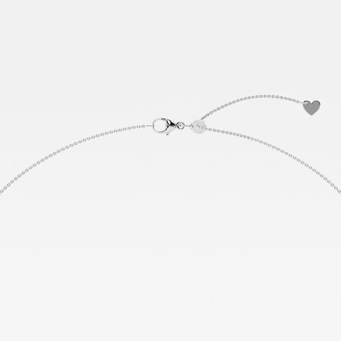 1.00 Ct Round Lab Grown Diamond Curved Center Fashion Necklace