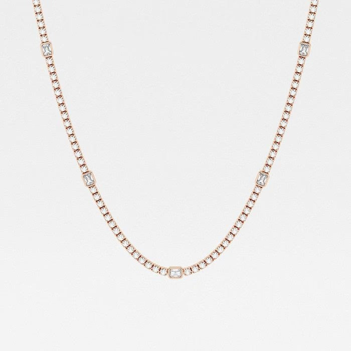 9.50 Ct Radiant & Round Lab Grown Diamond Station Tennis Necklace
