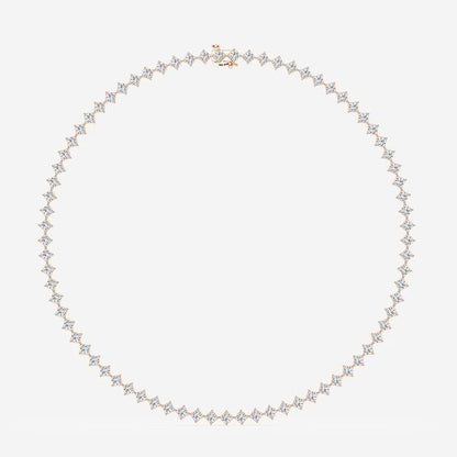 20.00 Ct Princess Lab Grown Diamond Fashion & Tennis Necklace