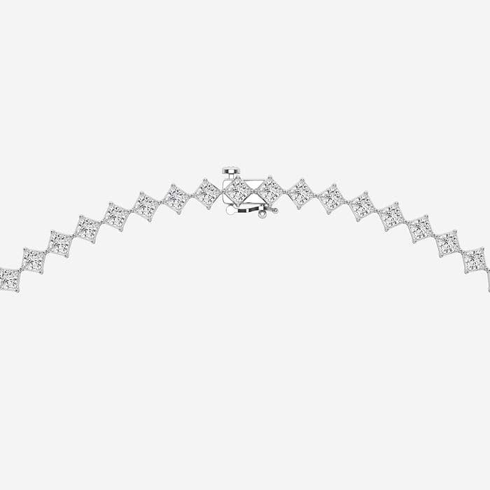20.00 Ct Princess Lab Grown Diamond Fashion Necklace