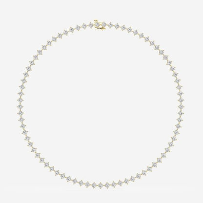 20.00 Ct Princess Lab Grown Diamond Fashion & Tennis Necklace