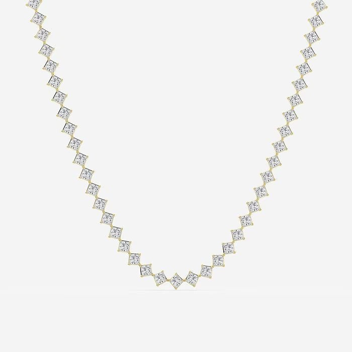 20.00 Ct Princess Lab Grown Diamond Fashion Necklace