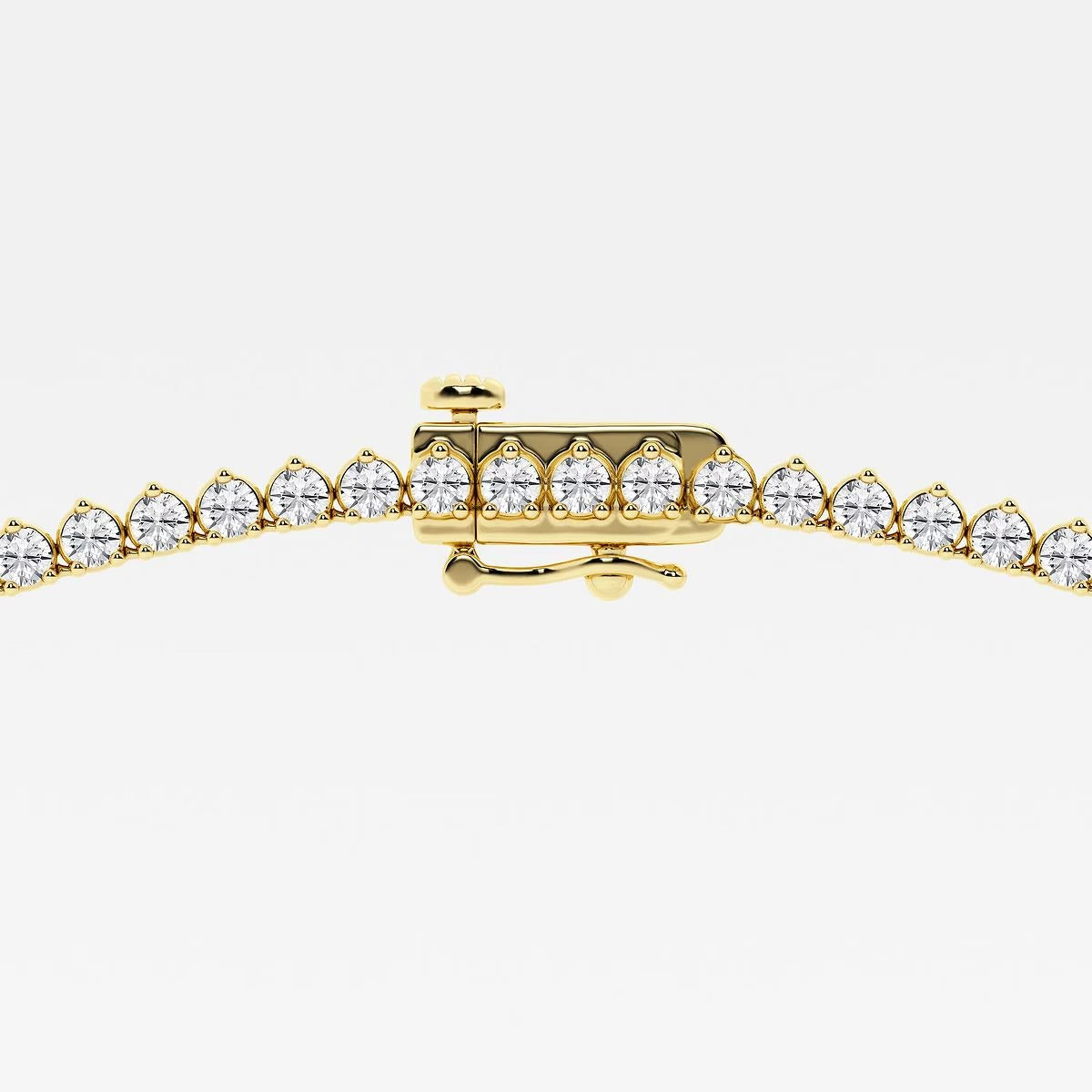 10.50 Ct Round Lab Grown Diamond Three-Prong Tennis Necklace