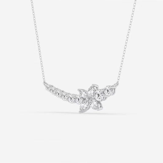 1.70 Ct Marquise Lab Grown Diamond Curved Butterfly Fashion Necklace