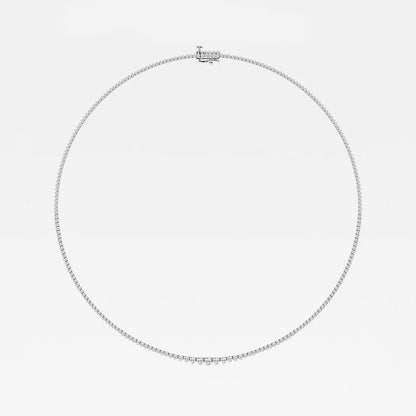 5.00 Ct Round Lab Grown Diamond Graduated Riviera Tennis Necklace