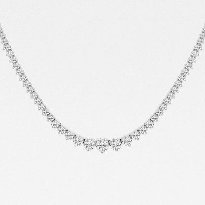 5.00 Ct Round Lab Grown Diamond Graduated Riviera Tennis Necklace