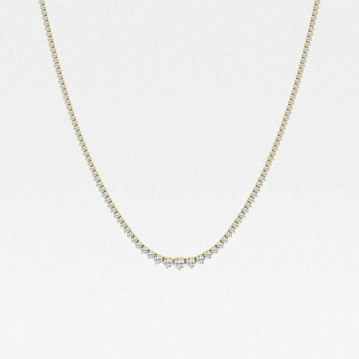 4.00 Ct Round Lab Grown Diamond Graduated Riviera Tennis Necklace