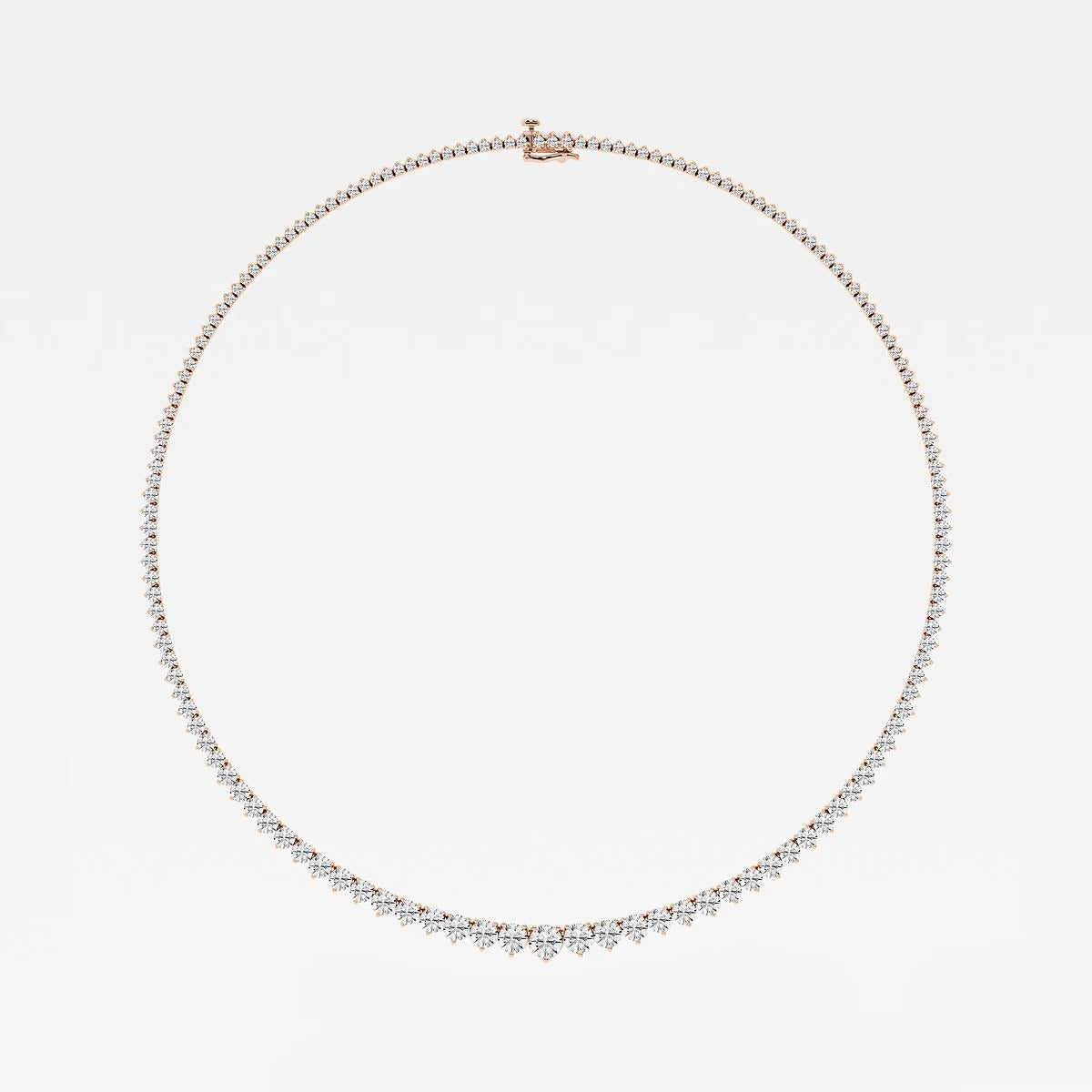 12.00 Ct Round Lab Grown Diamond Graduated Riviera Tennis Necklace