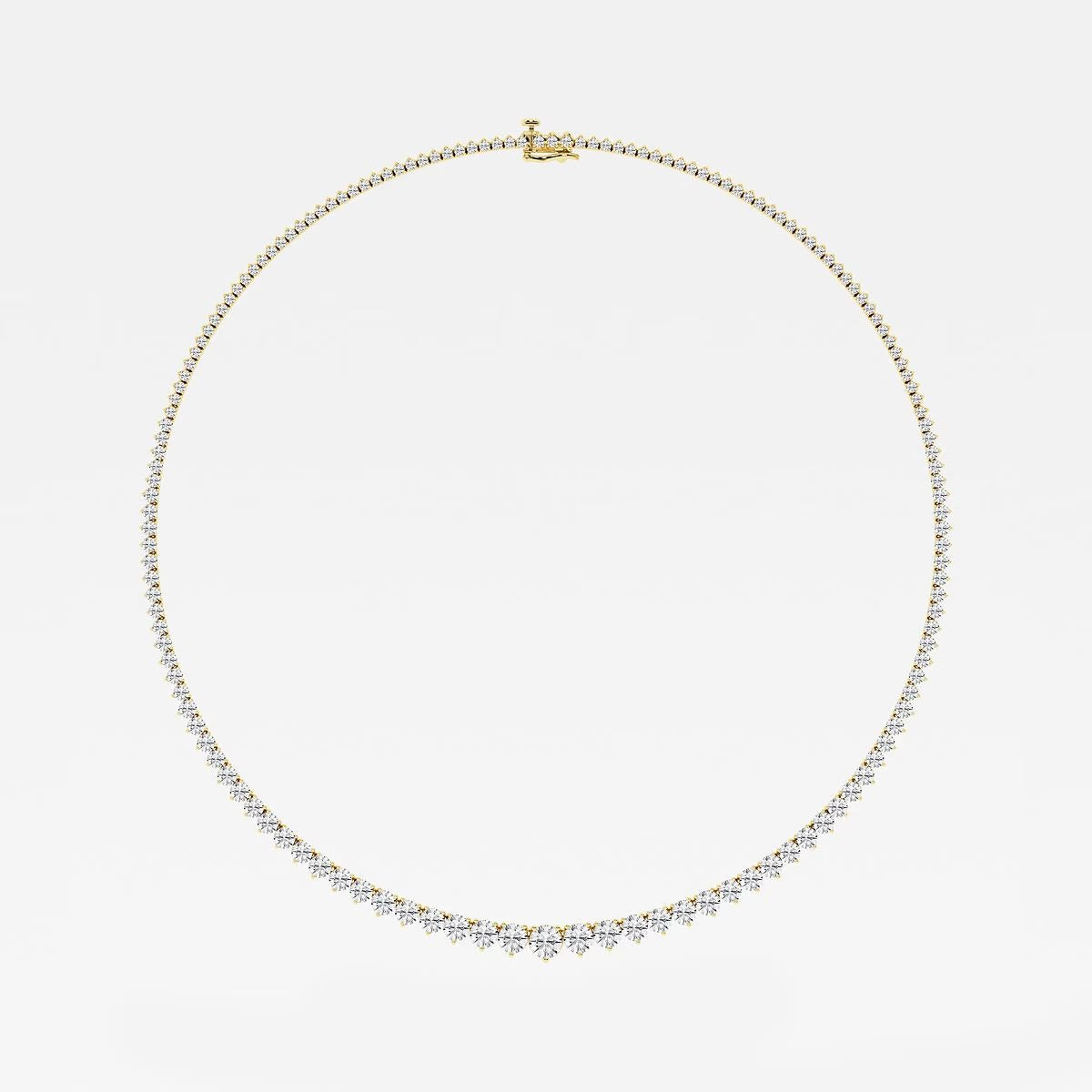 12.00 Ct Round Lab Grown Diamond Graduated Riviera Tennis Necklace