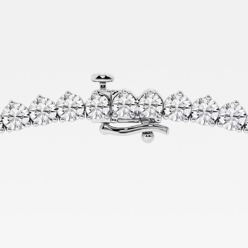 38.80 Ct Round Lab Grown Diamond Graduated Riviera Tennis Necklace