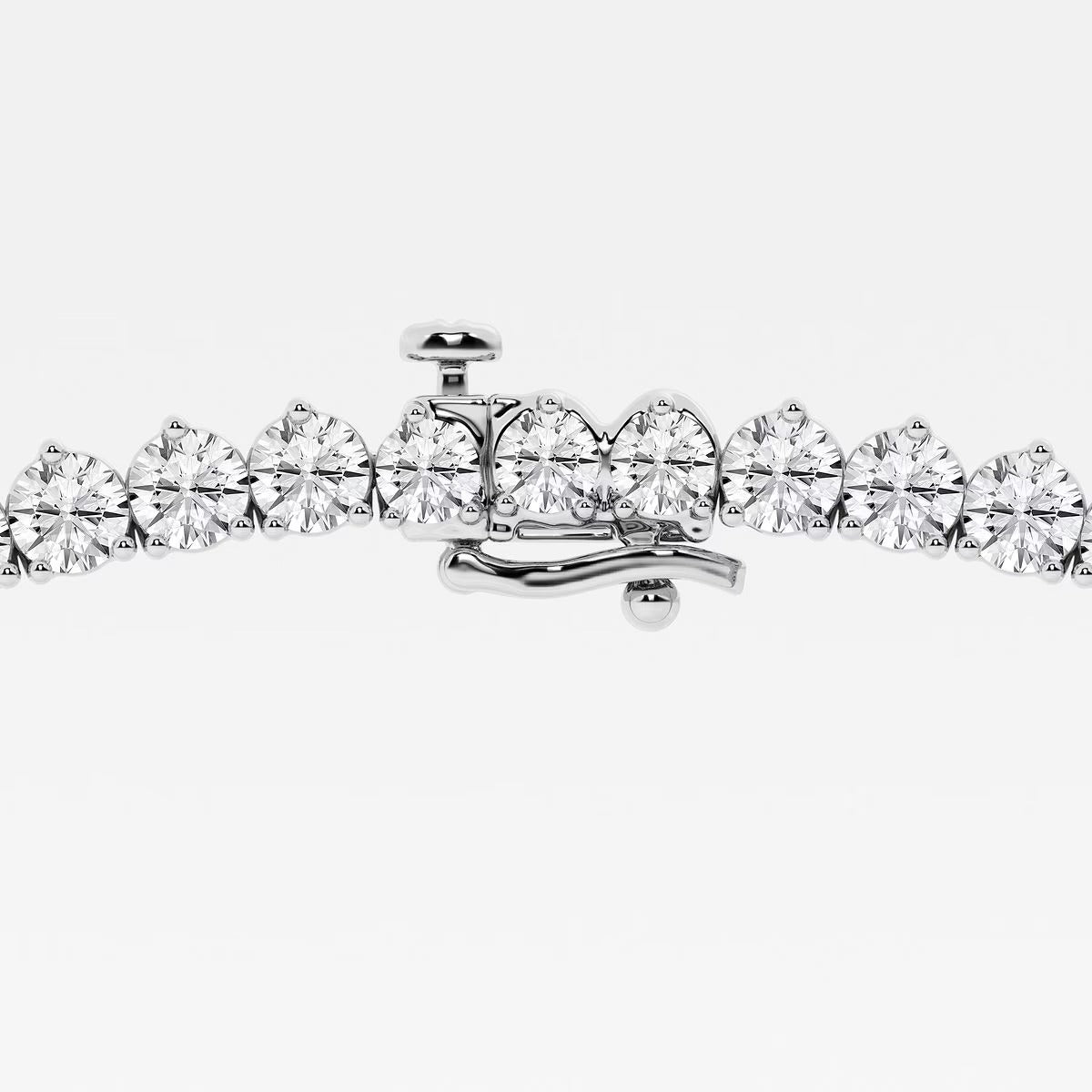 38.80 Ct Round Lab Grown Diamond Graduated Riviera Tennis Necklace
