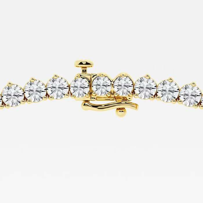 38.80 Ct Round Lab Grown Diamond Graduated Riviera Tennis Necklace