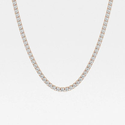 23.70 Ct Round Lab Grown Diamond Four Prong Tennis  Necklace