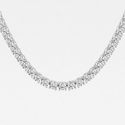 23.70 Ct Round Lab Grown Diamond Four Prong Tennis  Necklace