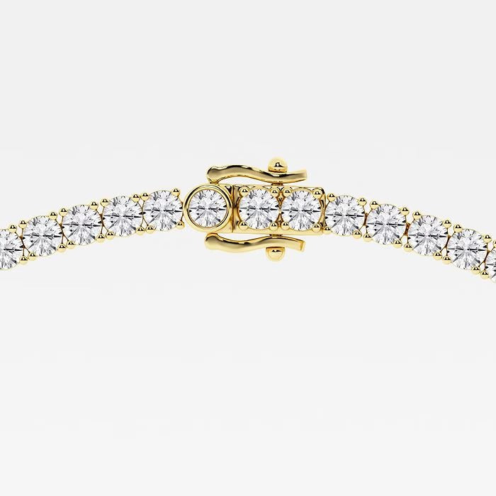 27.80 Ct Round Lab Grown Diamond Four Prong Tennis Necklace