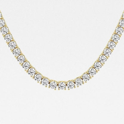 23.70 Ct Round Lab Grown Diamond Four Prong Tennis  Necklace