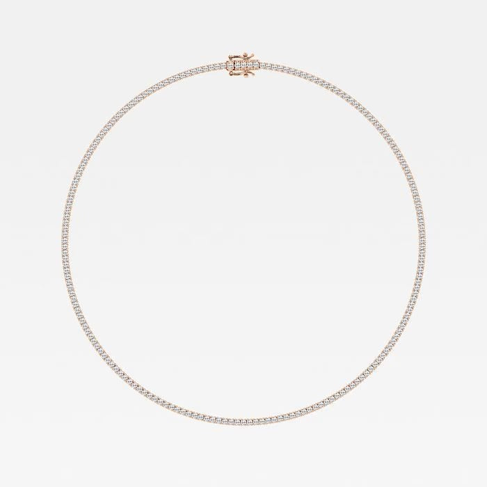 7.50 Ct Round Lab Grown Diamond Four Prong Tennis Necklace