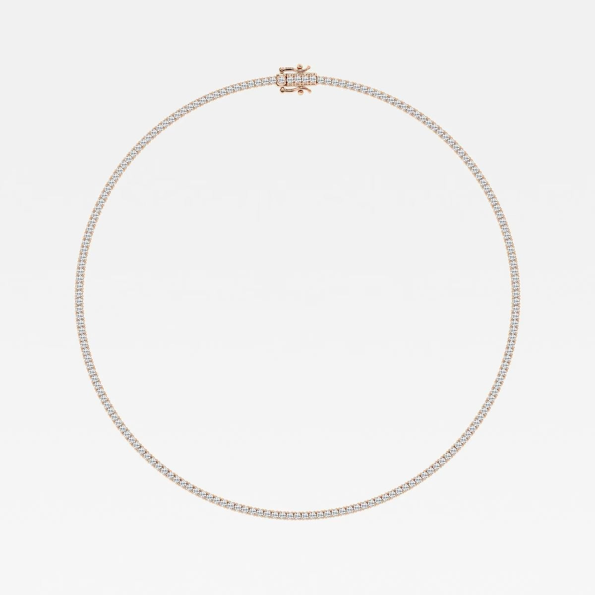 12.50 Ct Round Lab Grown Diamond Four Prong Tennis Fashion Necklace