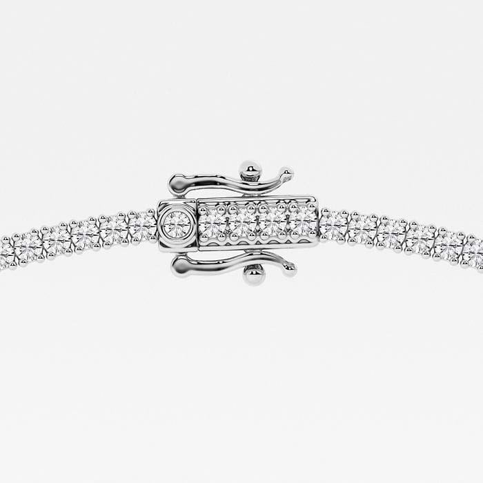 12.50 Ct Round Lab Grown Diamond Four Prong Tennis Fashion Necklace