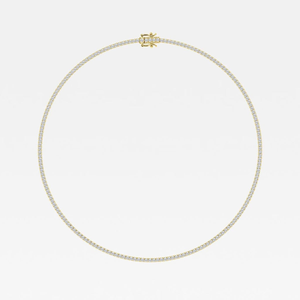 10.50 Ct Round Lab Grown Diamond Four Prong Tennis Necklace