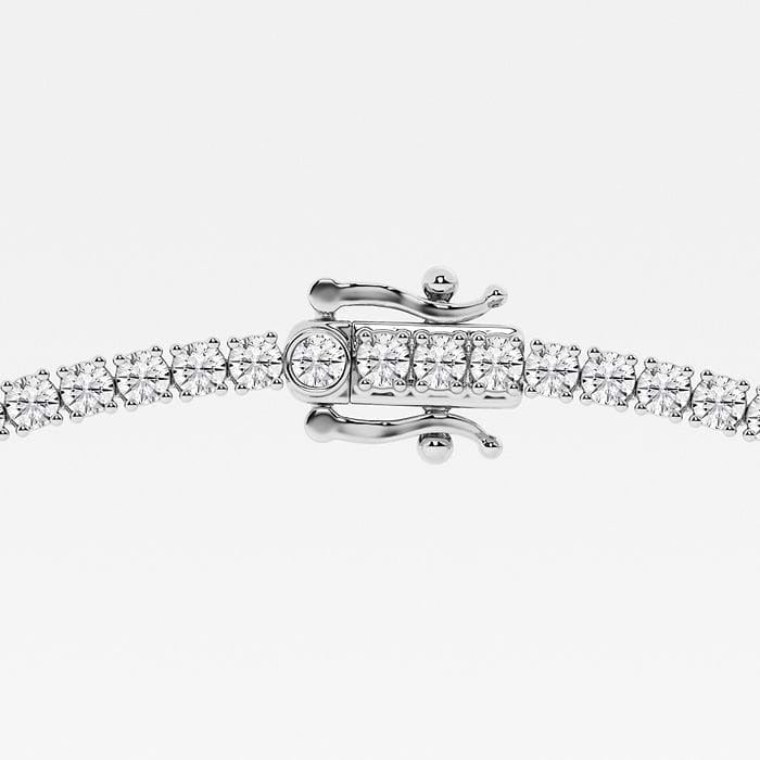 16.30 Ct Round Lab Grown Diamond Four Prong Tennis Fashion Necklace