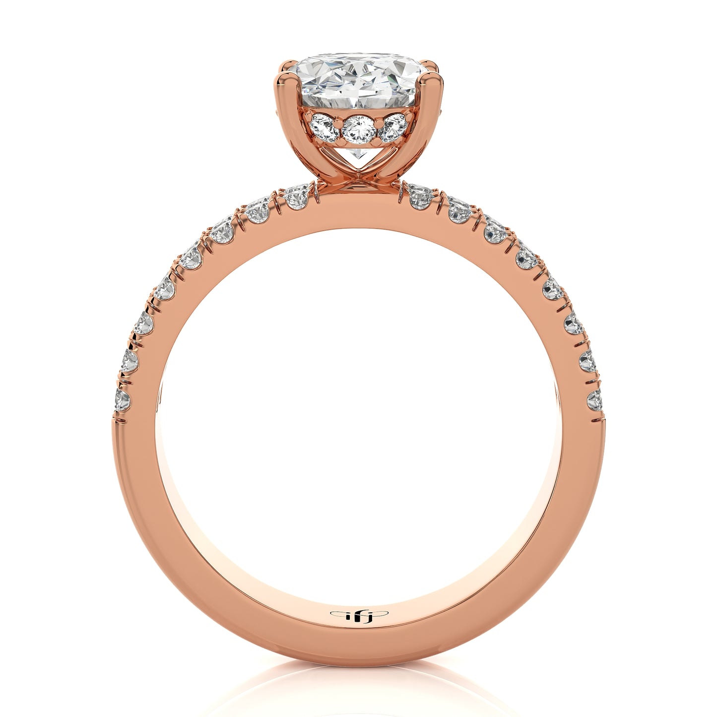 2.55 Ct Engagement Ring with Halo/Pave & Wedding Rings