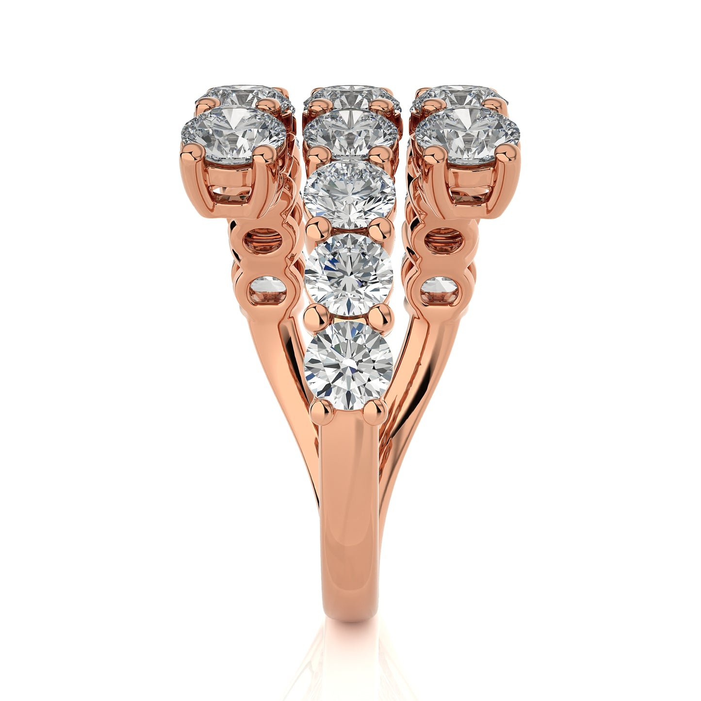 4.22 Ct Round Shape Fashion Engagement & Wedding Rings