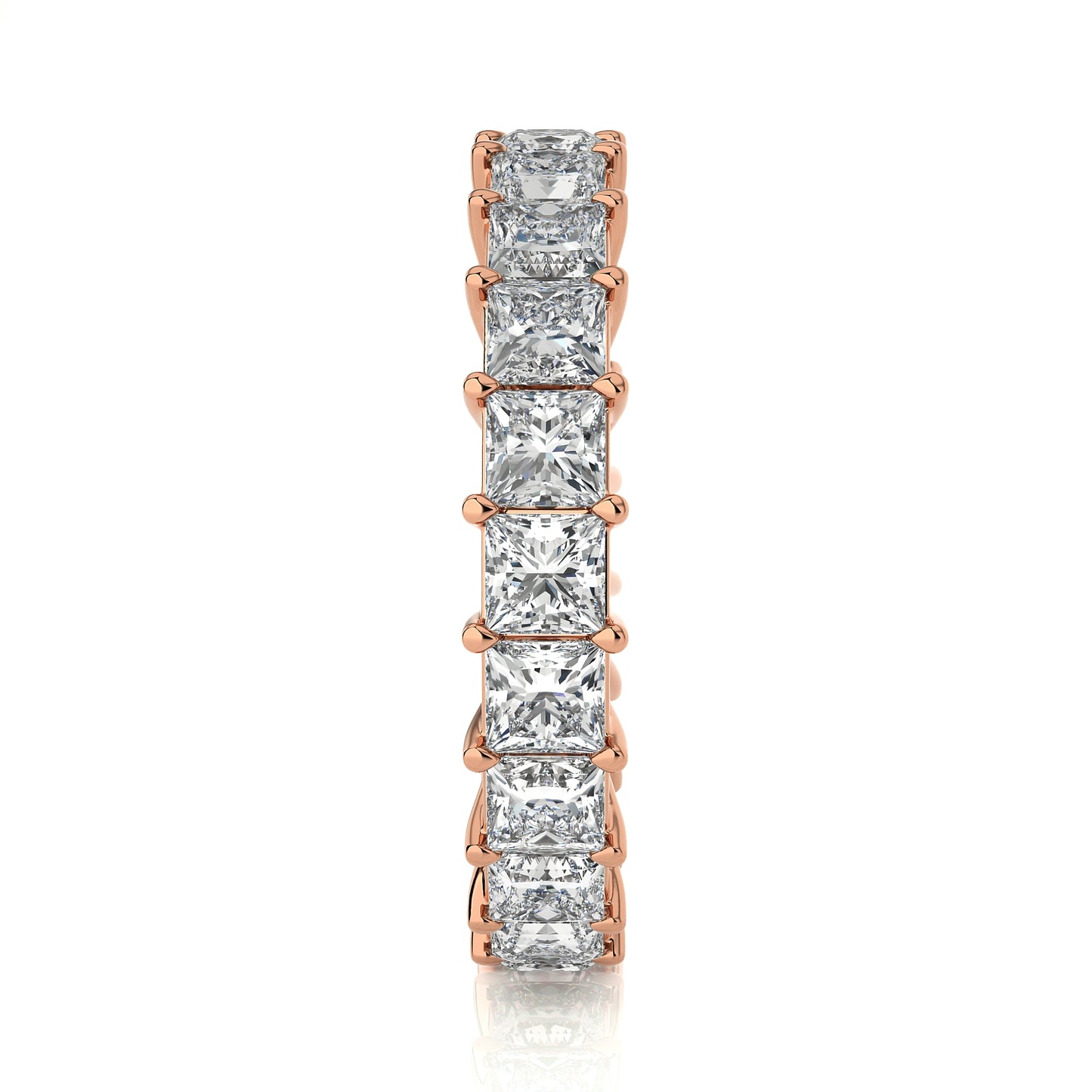 4.76 Ct Princess Eternity Band  Engagement & Wedding Rings