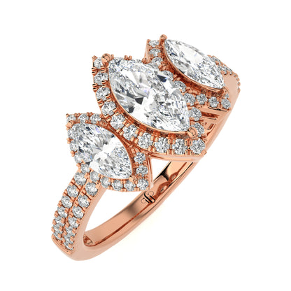 1.31 Ct Halo Ring Style Engagement & Wedding Ring