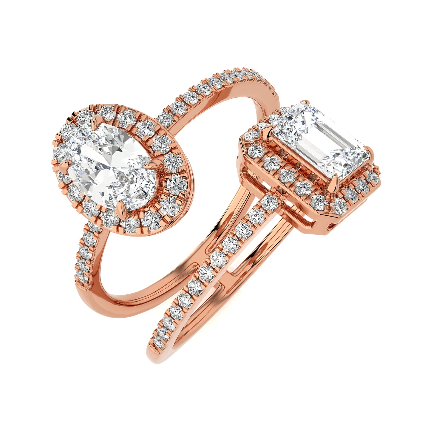 1.90 Ct Dual Elegance Diamond Ring Fashion Engagement & Wedding Ring