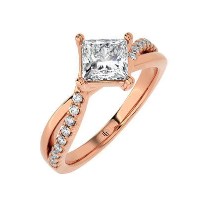 1.06 Ct Finger Ring Elegant Prong Engagement Ring & Wedding Ring