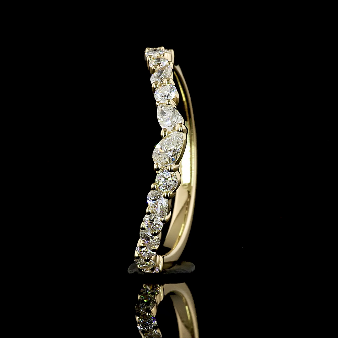1.57 Cts 14K YELLOW GOLD Pear Shape Solitaire Ring