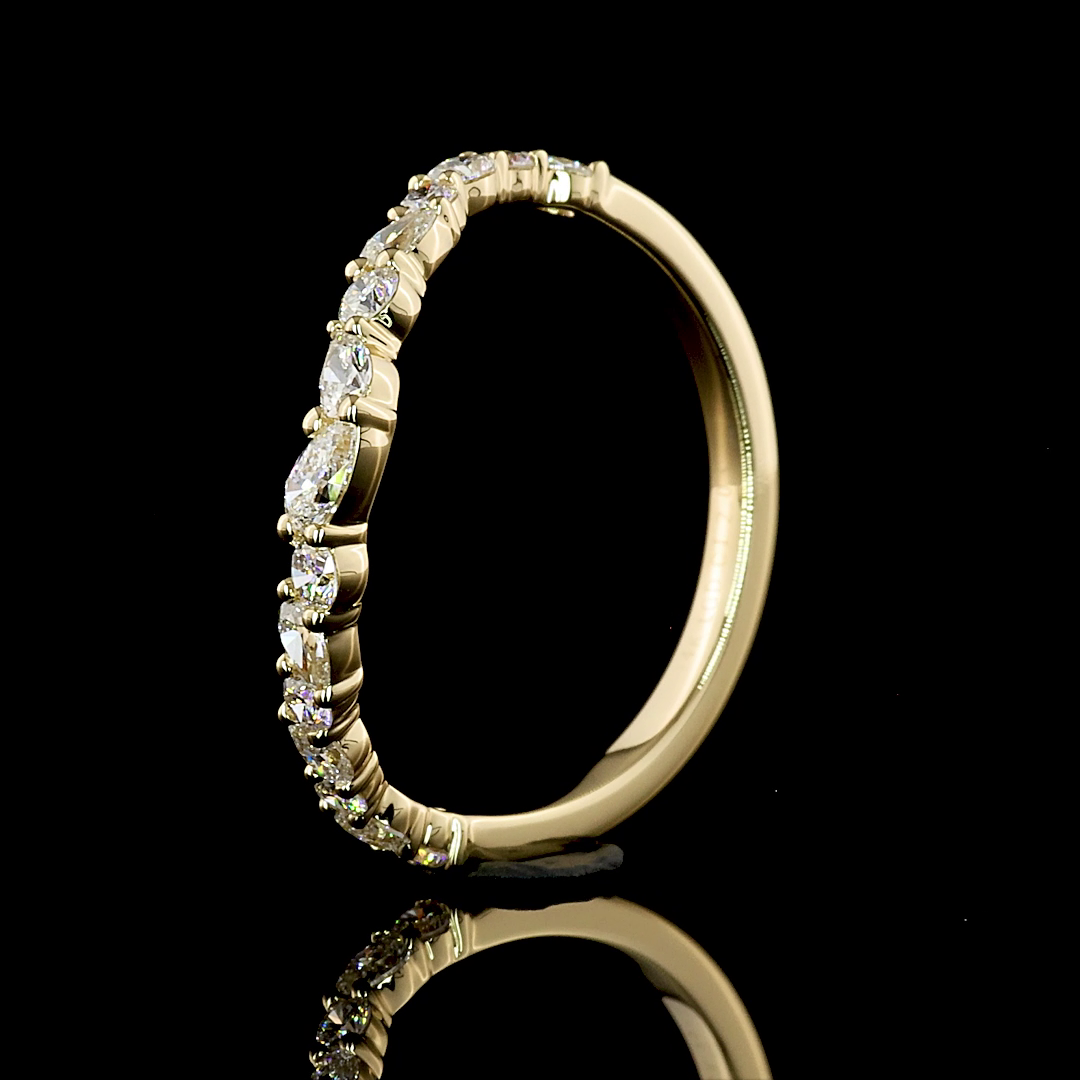 1.57 Cts 14K YELLOW GOLD Pear Shape Solitaire Ring