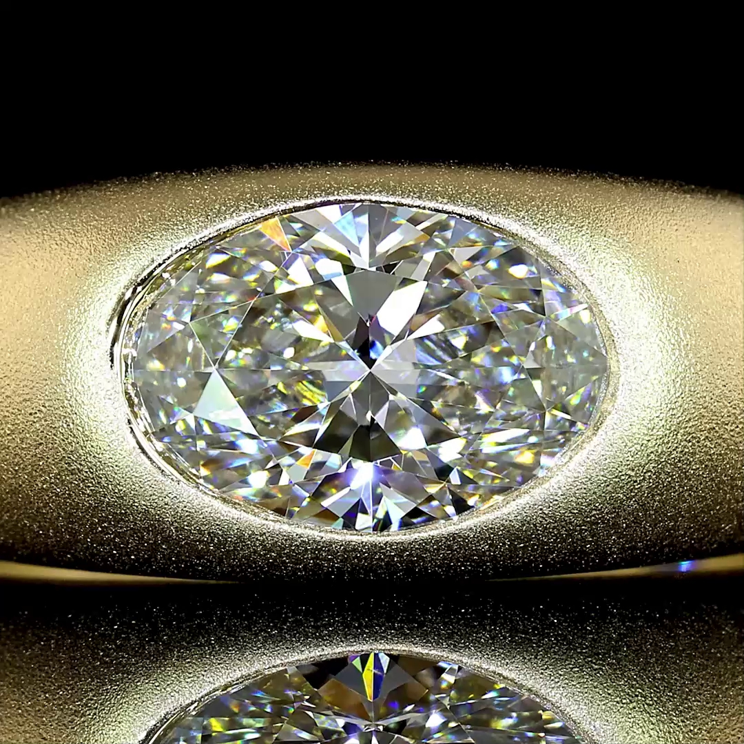 1.20 Cts 14K YELLOW GOLD Oval Shape Solitaire Ring