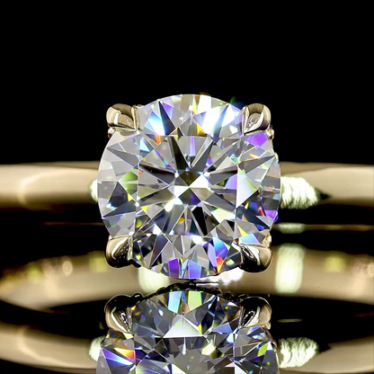 1.13 Cts 14K YELLOW GOLD Round Shape Hidden Halo Ring