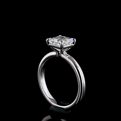 1.52 Cts 14K WHITE GOLD Princess Shape Solitaire Ring