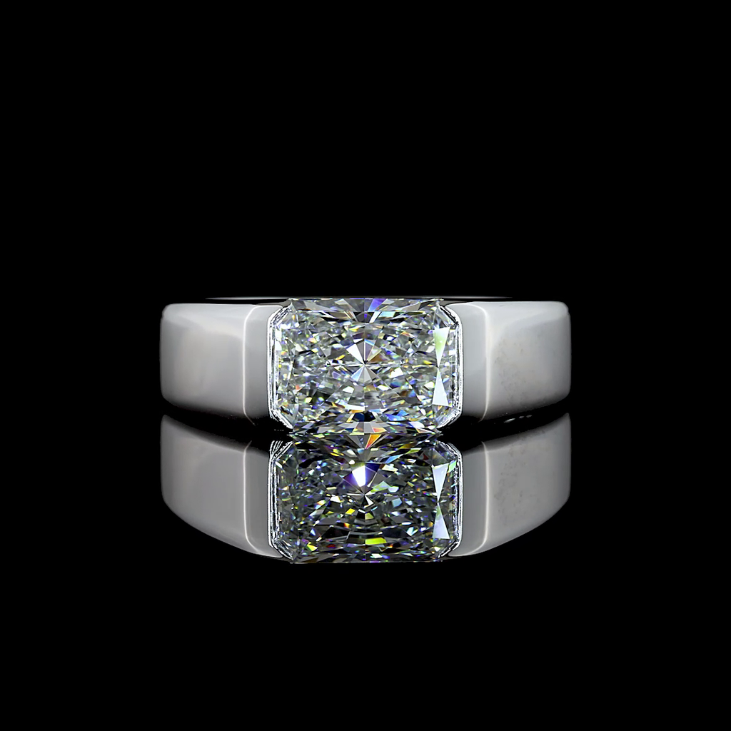 1.75 Cts 14K WHITE GOLD Radiant Shape Solitaire Ring