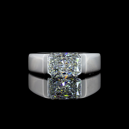 1.75 Cts 14K WHITE GOLD Radiant Shape Solitaire Ring