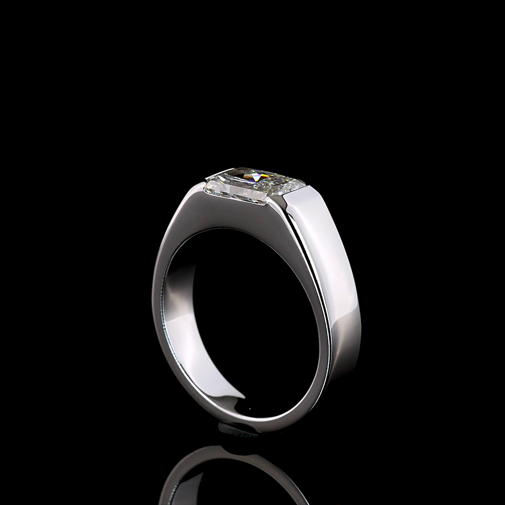 1.75 Cts 14K WHITE GOLD Radiant Shape Solitaire Ring