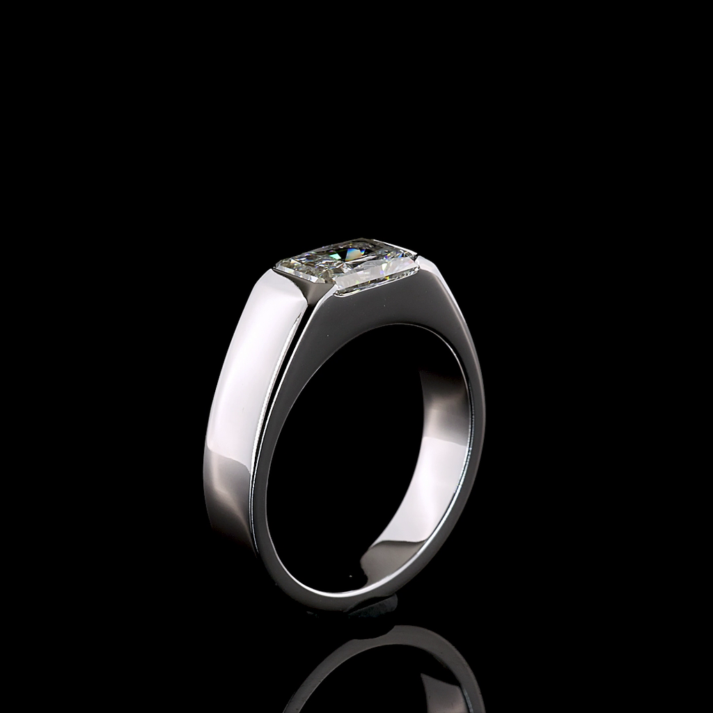 1.75 Cts 14K WHITE GOLD Radiant Shape Solitaire Ring