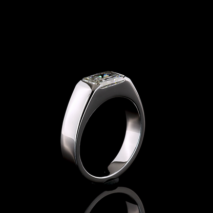 1.75 Cts 14K WHITE GOLD Radiant Shape Solitaire Ring