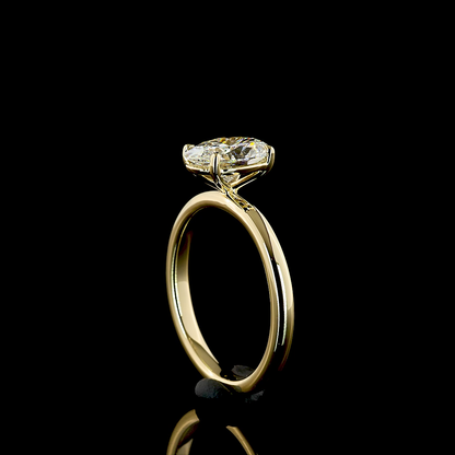 1.26 Cts 14K YELLOW GOLD Oval Shape Solitaire Ring