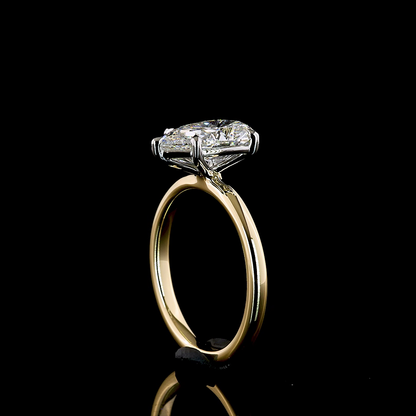 2.06 Cts 14K YELLOW GOLD Pear Shape Solitaire Ring