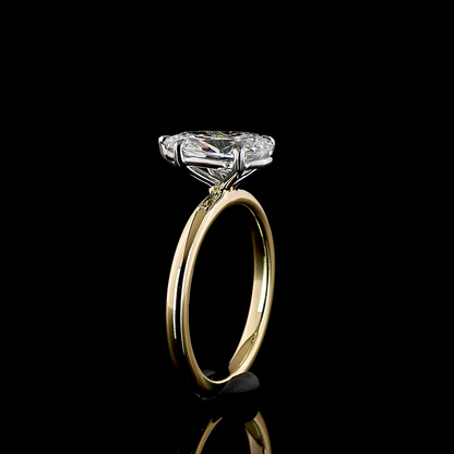 2.06 Cts 14K YELLOW GOLD Pear Shape Solitaire Ring