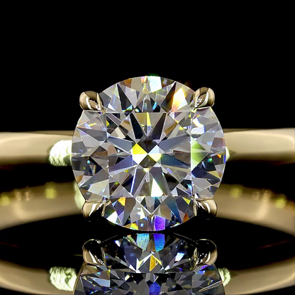 1.20 Cts 14K YELLOW GOLD Round Shape Solitaire Ring