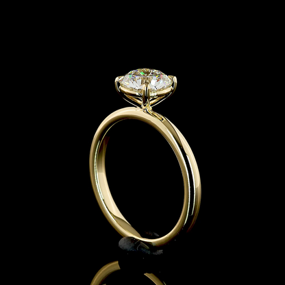 1.20 Cts 14K YELLOW GOLD Round Shape Solitaire Ring