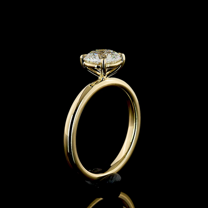 1.20 Cts 14K YELLOW GOLD Round Shape Solitaire Ring