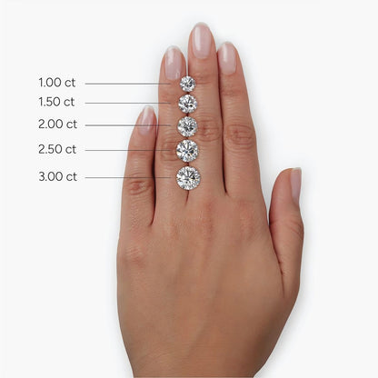 3.25Ctw Round Lab Grown Diamond Double Twist Engagement Ring