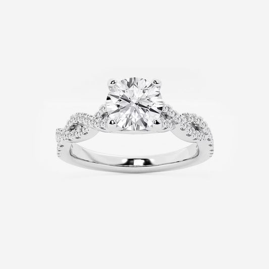 1.25 ctw Round Lab Grown Diamond Double Twist Engagement Ring
