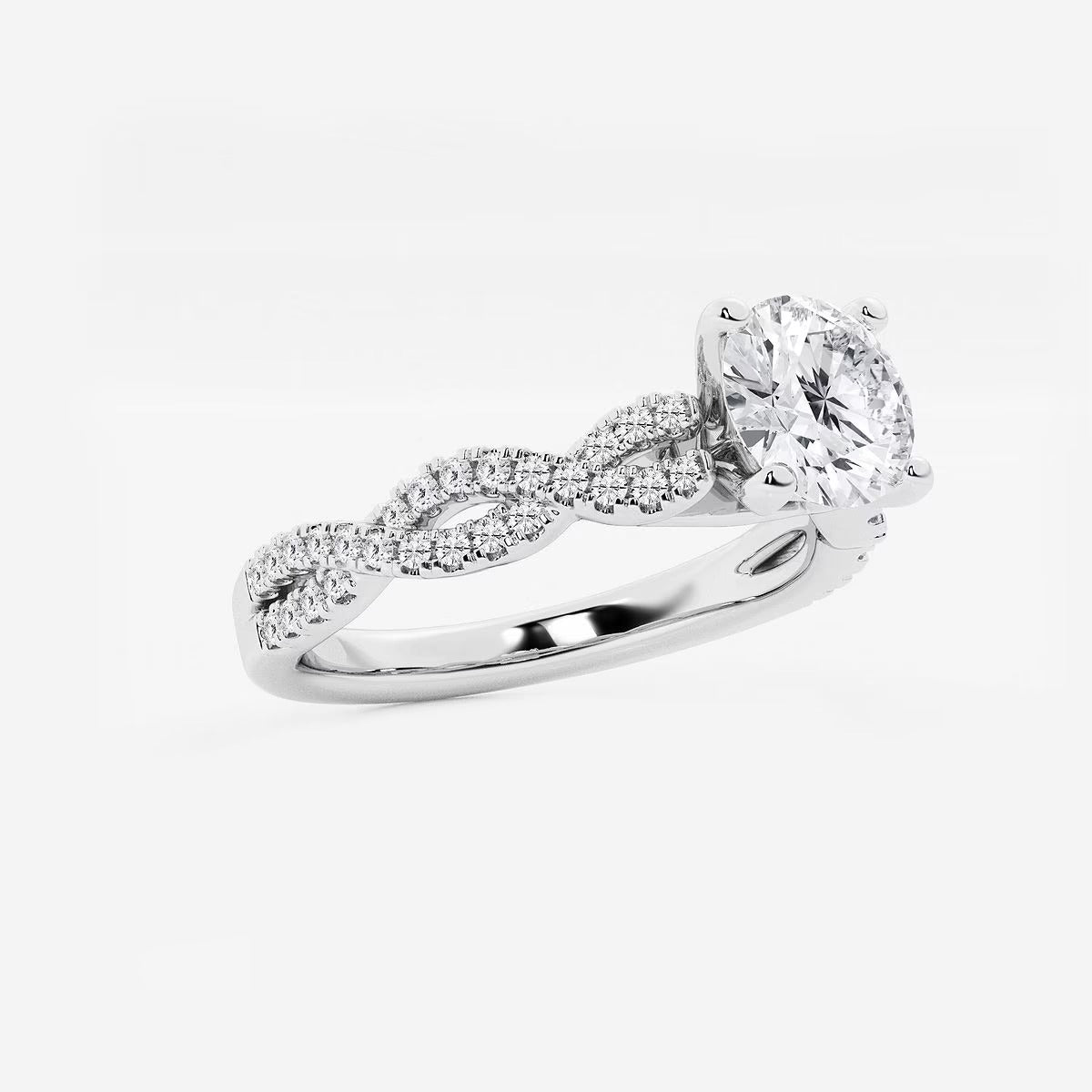 1.25 ctw Round Lab Grown Diamond Double Twist Engagement Ring
